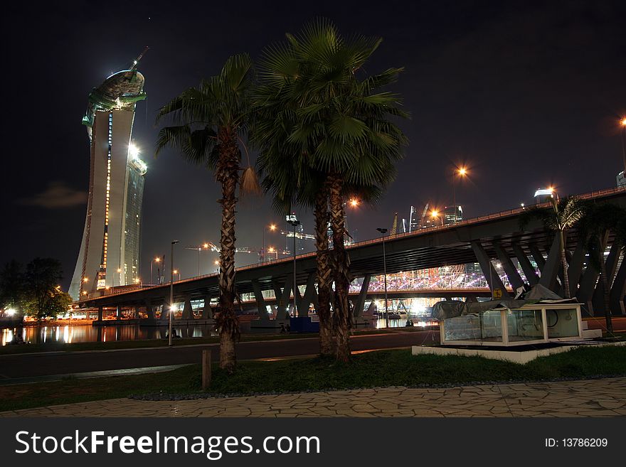 Night scene casino in singapore