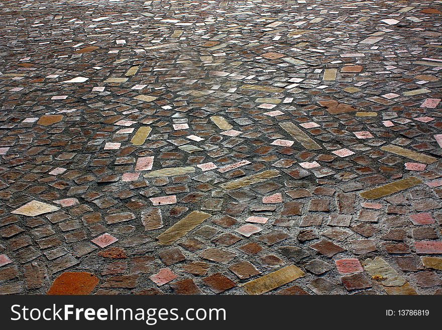 Brick flooring in the San Juan Capistrano Los Rios Historic District