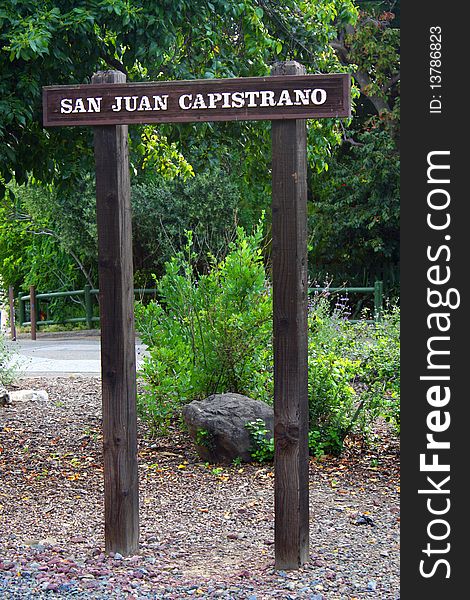 San Juan Capistrano Los Rios Historic District Sign