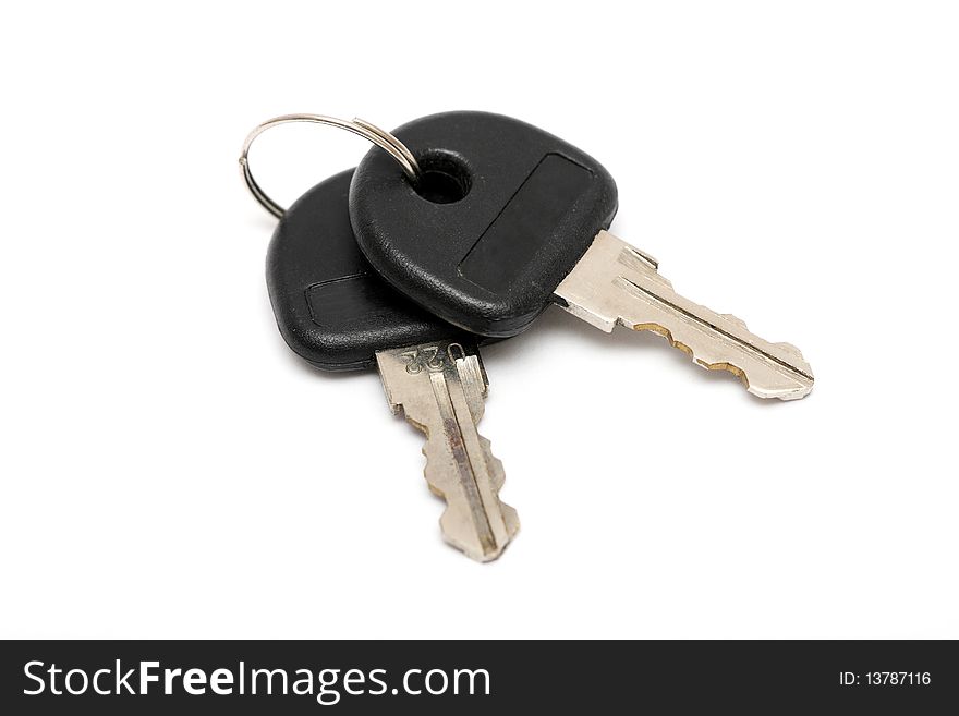 Set of mailbox keys isolated on white background.