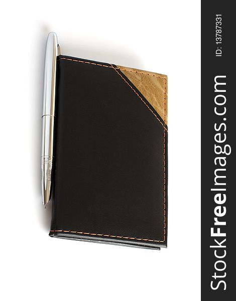 Closed business leather book