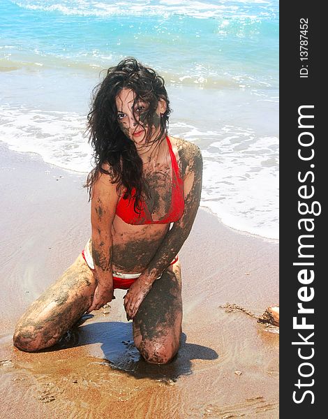 Dirty Girl On Beach