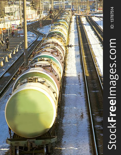 Oil railway tank on the railroad taken in Russia 2010