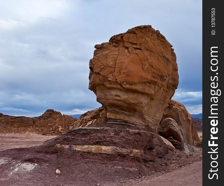 This shot was taken in winter time at the National geological and historical park Timna, Israel. This shot was taken in winter time at the National geological and historical park Timna, Israel