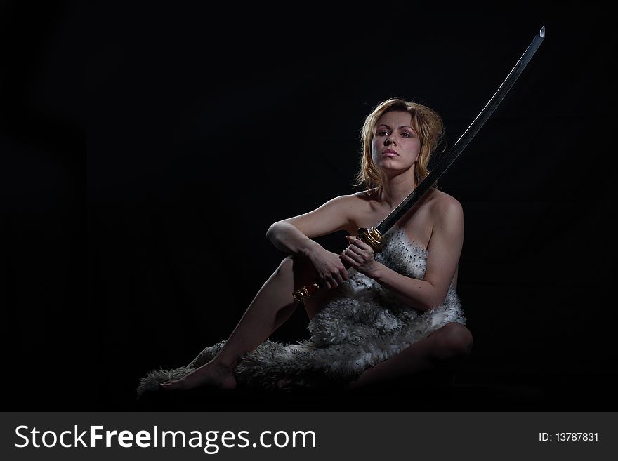 The girl with the Japanese sword