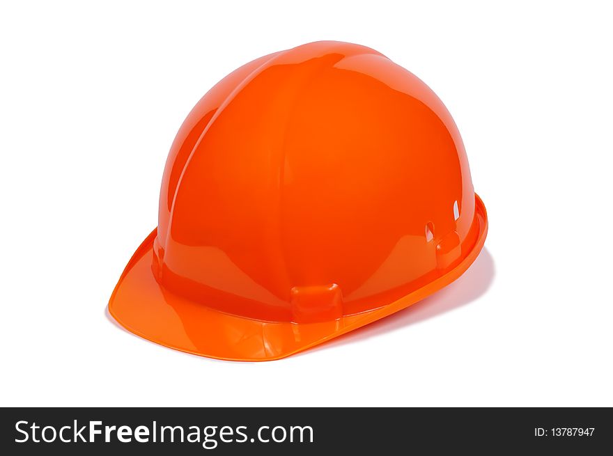 Helmet of the worker isolated on a white background. Helmet of the worker isolated on a white background.