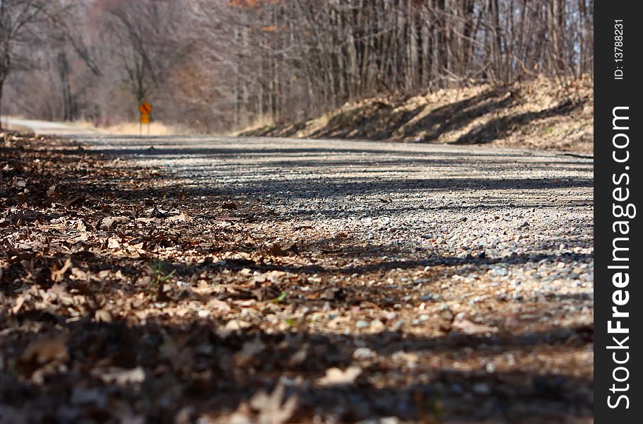 Roadside shot at ground level in Webberville Michigan