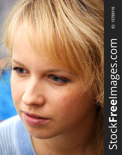 Face of beauty blond girl.isolated photo. Face of beauty blond girl.isolated photo