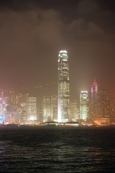 Hong Kong S Skyline At Night Royalty Free Stock Image Hong Kong S Skyline At Night Royalty Free Stock Image