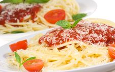 Plate With Pasta With Vegetables Stock Photography Plate With Pasta With Vegetables Stock Photography