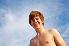 Happy Boy At The Beach Stock Photos Happy Boy At The Beach Stock Photos