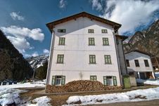 Snow On The Dolomites Mountains, Italy Royalty Free Stock Photo