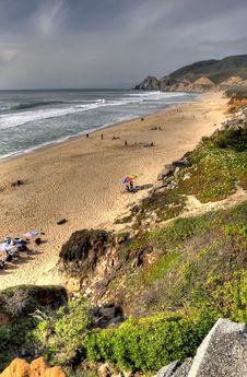 A Beach In Central California Stock Image