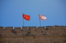 Turkey And Cyprus Flag Stock Photo