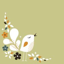 Sweet Bird Card Design Royalty Free Stock Photography Sweet Bird Card Design Royalty Free Stock Photography