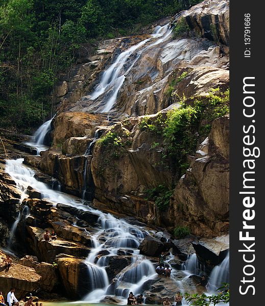 View of the Sungai Pandan Waterfall at Kuantan, Pahang, Malaysia