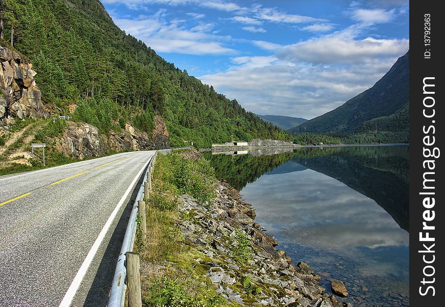 The Countryside of Norway on a Summer Day. The Countryside of Norway on a Summer Day