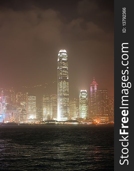 Hong Kong S Skyline At Night