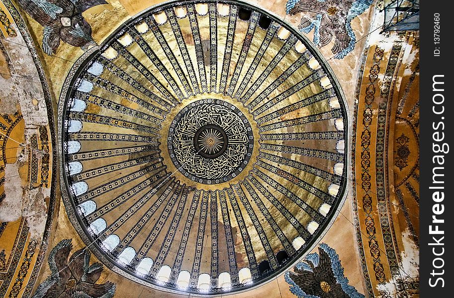 Hagia Sophia ceiling, Istanbul, Turkey