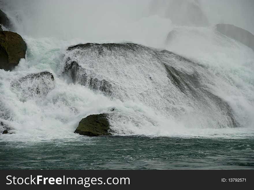 Detail of famous Niagara Falls on the Canadian Side. Detail of famous Niagara Falls on the Canadian Side