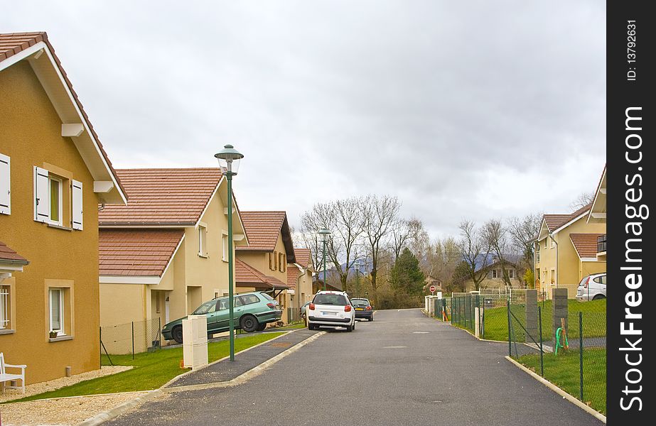 Small street in france village