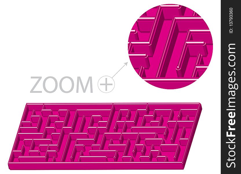 Maze In 3D Cartoon Style