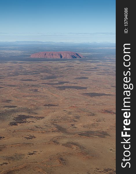 Aerial View of the Australia Outback near Ayers Rock. Aerial View of the Australia Outback near Ayers Rock