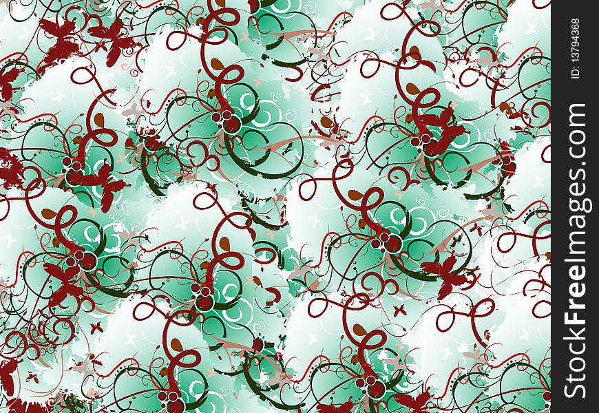 Beautiful floral ornament pattern, illustration. Beautiful floral ornament pattern, illustration