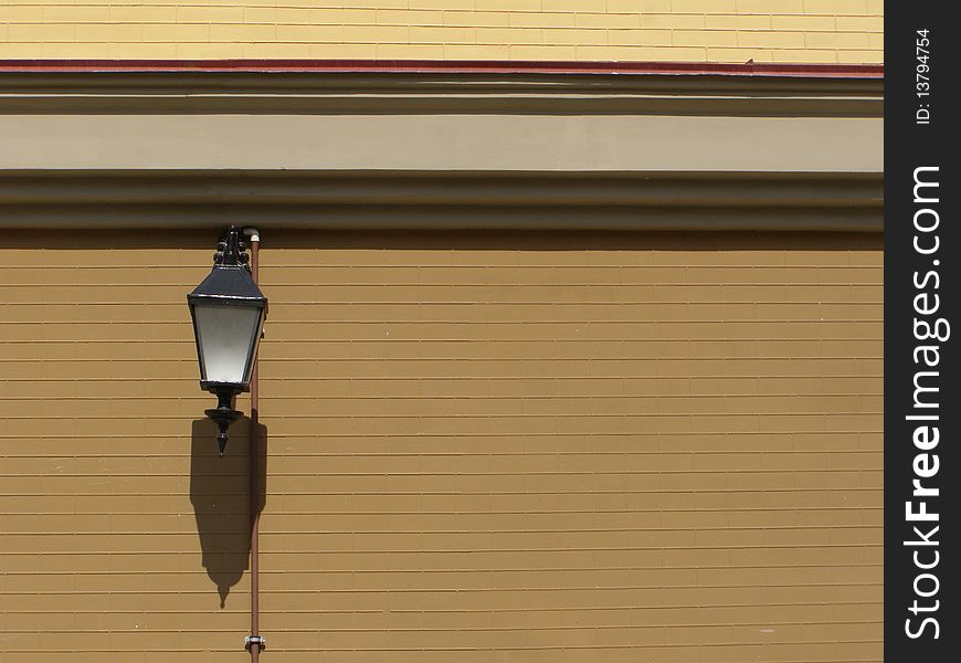 Old time lantern on the wall