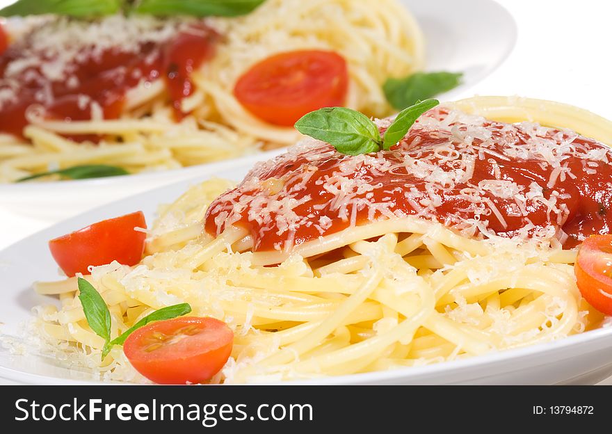 Plate With Pasta With Vegetables