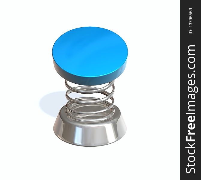 3d image of a blue button