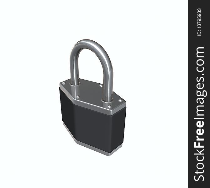 3d rendered image of a lock.