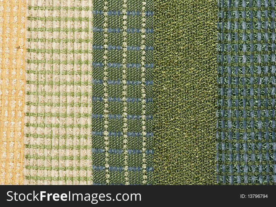 Fabric with varied textures and patterns