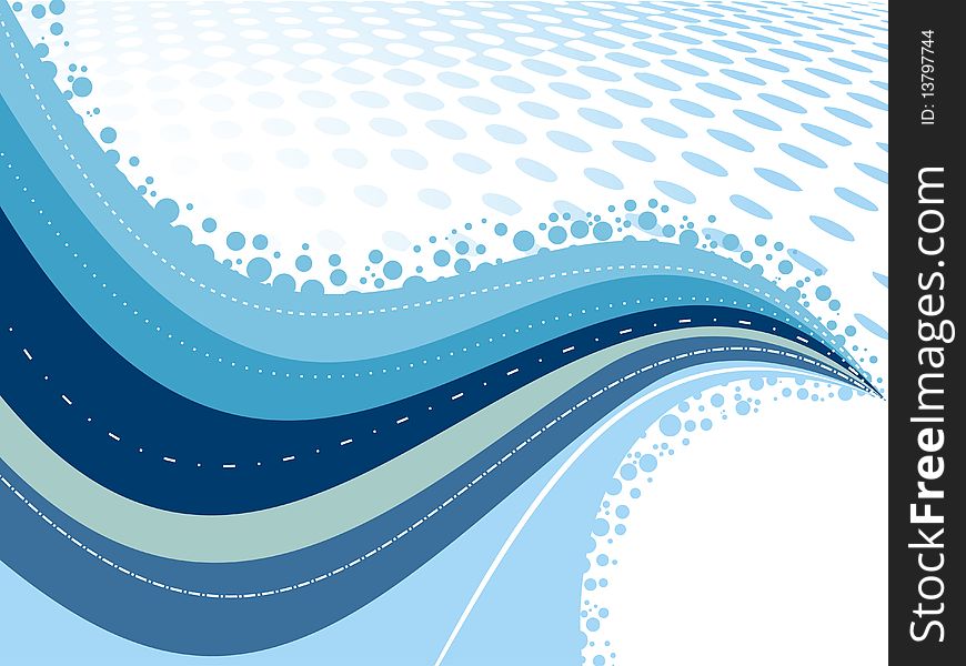 Abstract wave background, illustration