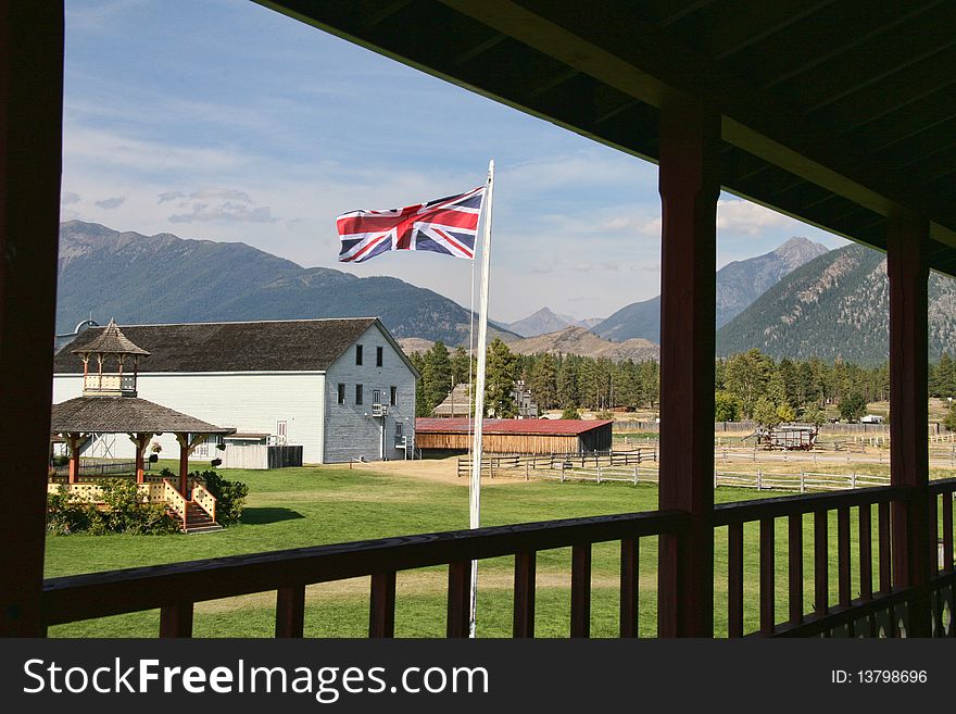 RCMP, Fort Steele in Rocky mountains, British Columbia,