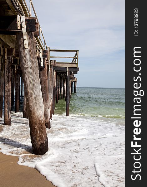 Wooden pier at the beach
