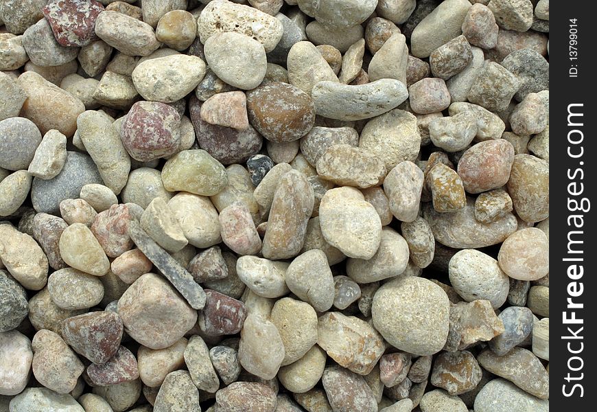 Close up of pile of rocks used as gravel. Close up of pile of rocks used as gravel