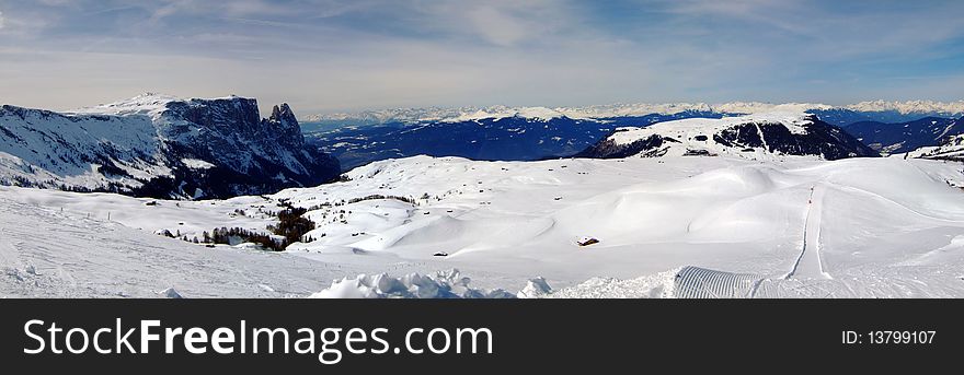 Panoramic view of the mountains. Panoramic view of the mountains