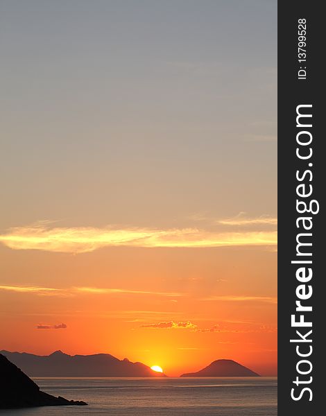 Beach in Brazil at Dawn (Portrait)