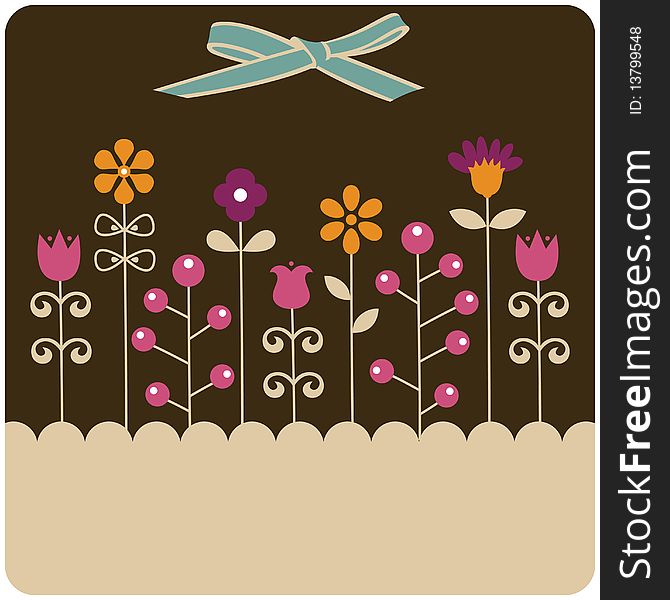 Vector illustration of flower background. Vector illustration of flower background