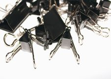 Assorted Bull Clips Stock Photo