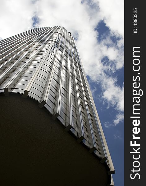 An elevated view of the Nat West Tower, London