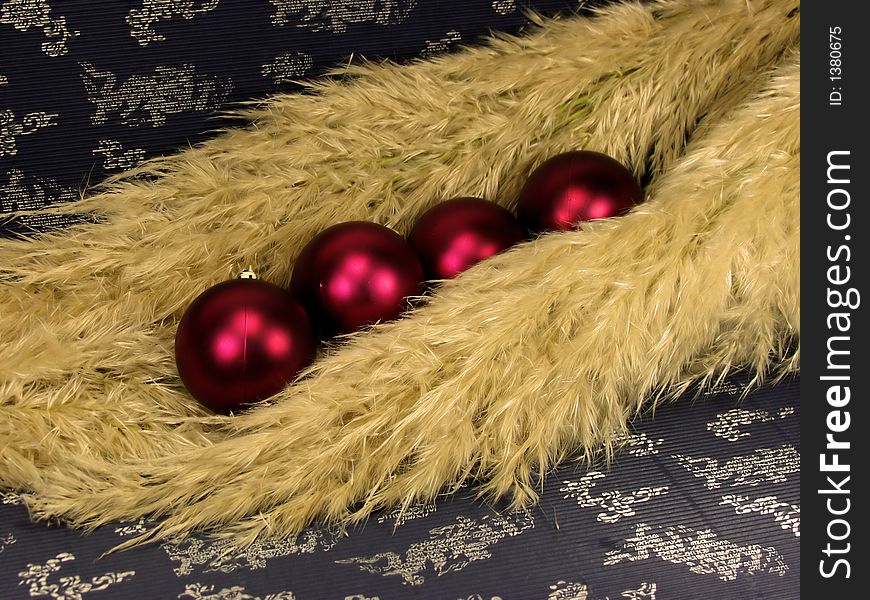 Details of chritsmas decoration whit candle and balls. Details of chritsmas decoration whit candle and balls