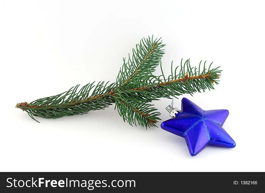 Isolated Christmas Decoration On White Background