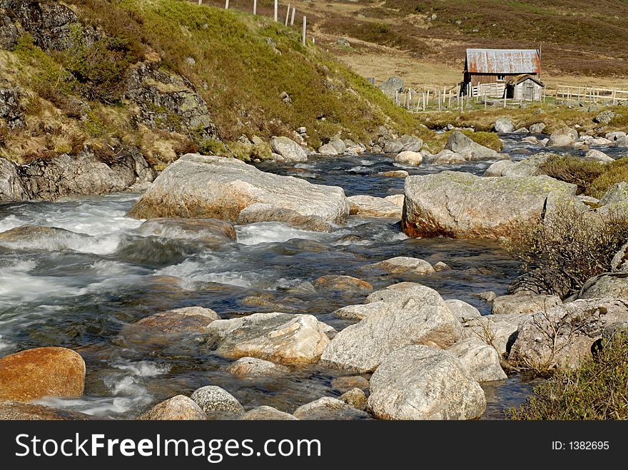 Picture of mountain river in central Norway. Picture of mountain river in central Norway.