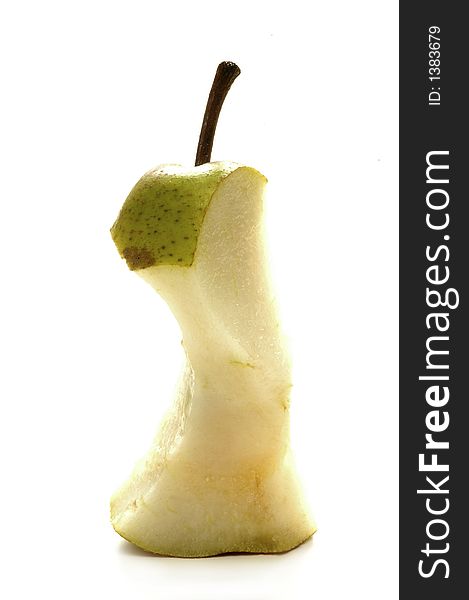 Eaten fresh pear in autumn