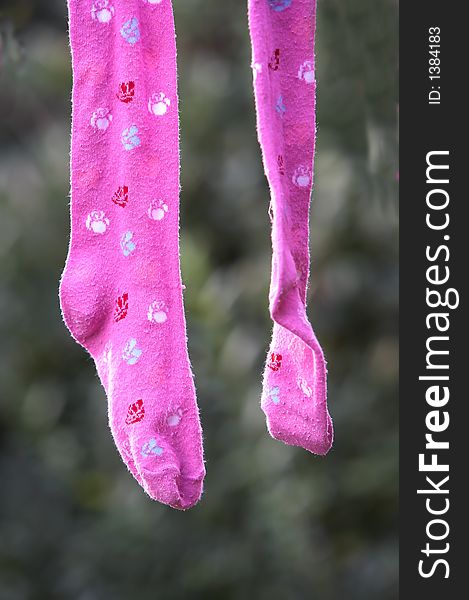 A young girls socks - outdoor