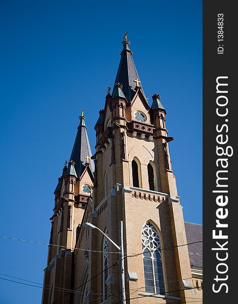 Bell Tower Of A Small Town Church