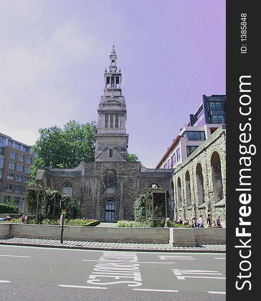 A church near St Paul's Cathedral in central London. A church near St Paul's Cathedral in central London.