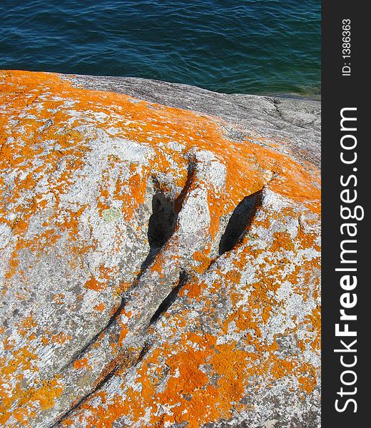 Rock in Georgian Bay, Canada. Rock in Georgian Bay, Canada